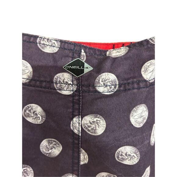 Oneill Red Solo Cup Quarters Swim Trunks Size 33 - Picture 3 of 6